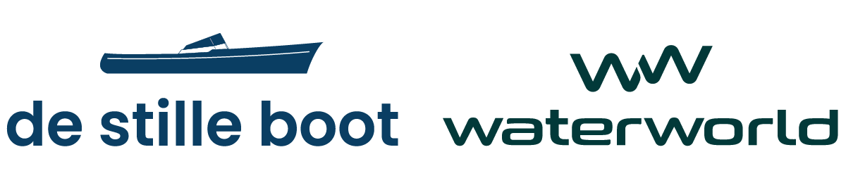 De Stille Boot en WaterWorld logo blauw